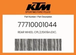 Ktm Genuine Rear Wheel CPL.2,15X19IN.EXC. - 77710001044. Fixed Price $782.49.
