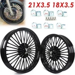 21X3.5 18X3.5 Fat Spoke Wheels Rims For Harley Softail Boy Heritage Deluxe. Fixed Price $590.87.