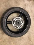 01-05 Suzuki GSXR-600, GSXR-750 Rear Wheel, Rotor And Tire, 64111-35F01-019. Fixed Price $199.00.