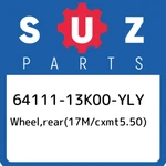 64111-13K00-YLY Suzuki WHEEL,REAR(17M/CXMT5.50) 6411113K00YLY, New Genuine Oem P. Fixed Price $1097.58.