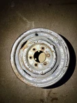 15X5 Vintage Steel Wheel 6 Lug Kelsey Hayes Used Rim Look Chevrolet Trailer. Fixed Price $125.00.