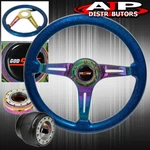 Slim Quick Release For 96-05 Civic + Metallic Blue Neo Chrome Steering Wheel. Fixed Price $94.99.