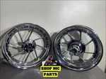 Rare Harley Vrsc Chrome 02-06 Roadwinder Wheelset 44668-04 44667-04 18 19. Fixed Price $2150.00.
