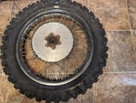 1972 73 Yamaha 360 Enduro Rear Back Wheel Takasago Chrome 185B X 18W. Fixed Price $75.00.