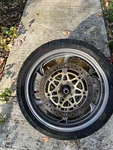 2004-2008 Honda Interceptor VFR800 Silver Front Wheel Rim Tire Disks & Axel. Fixed Price $299.00.