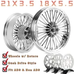 21X3.5 18X5.5 Fat Spoke Abs Wheels Rotors For Harley Touring Electra Glide 09-23. Fixed Price $839.95.
