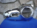 Show Chrome Primary Cover For Harley Softail Dyna Replaces Oe 60543-89. Fixed Price $209.00.