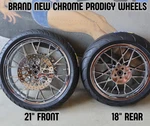 2009-2023 Chrome Prodigy Wheel Set W/tires Fits Harley-davidson Touring Street. Fixed Price $3555.00.