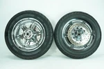 07 Harley Touring Street Glide Oem Front Rear Wheel Rims Tire Slotted Chrome 16". Fixed Price $1395.00.