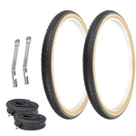 Pro+ 26 X 1.75 Black/gum Sidewall Comp Iii Tread Tires, Heavy Duty Tubes, Levers. Fixed Price $35.99.