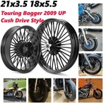 21X3.5 18X5.5 Fat Spoke Wheels Rim For Harley Touring Road Glide Fltr Flhr 09-25. Fixed Price $609.99.